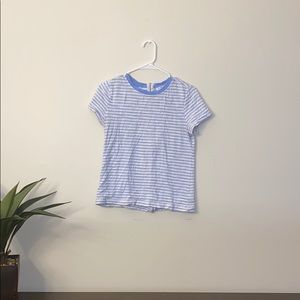 Striped Top with Zipper Back